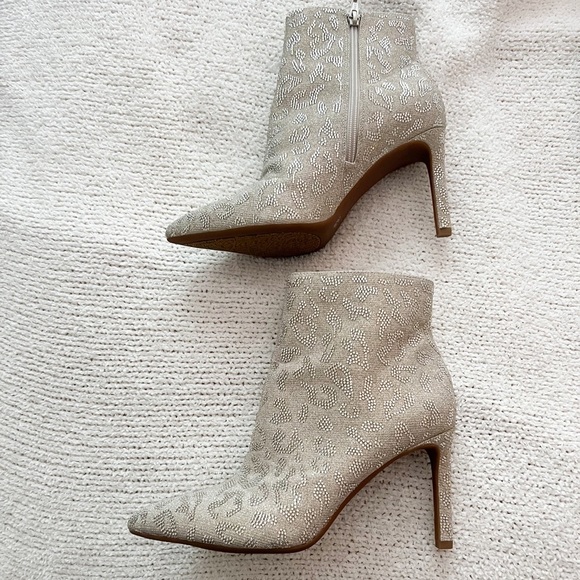 Gianni Bini Leopard Print Rhinestone Boots - Picture 3 of 9